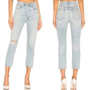 Agolde Riley Jeans with Distressed Details